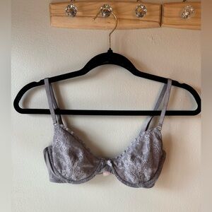 Victoria’s Secret Elegant Gray Lace Bra